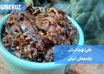 ترشی بادمجان کبابی خانگی با طعم دودی و ادویهدار، مناسب تقویت گوارش و افزایش اشتها