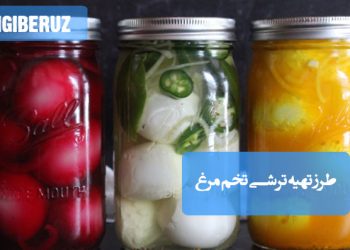 ترشی تخم مرغ خانگی با طعم ملایم و دلپذیر، مناسب بهبود هضم و تقویت سیستم ایمنی بدن