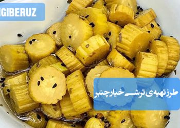 ترشی خیار چنبر خانگی با طعم ترد و ترش، مفید برای بهبود هضم و افزایش اشتها در فصل تابستان
