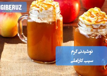 نوشیدنی گرم سیب کاراملی: طعمی دلنشین برای شبهای پاییزی و سرد